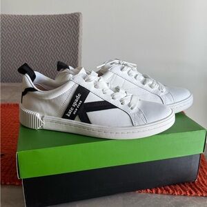 Kate Spade White Sneakers with Black Details